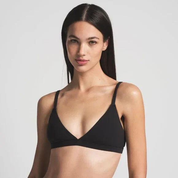 Skims Triangle Bralette Fits Everybody Black Onyx XS NWT - Picture 2 of 7